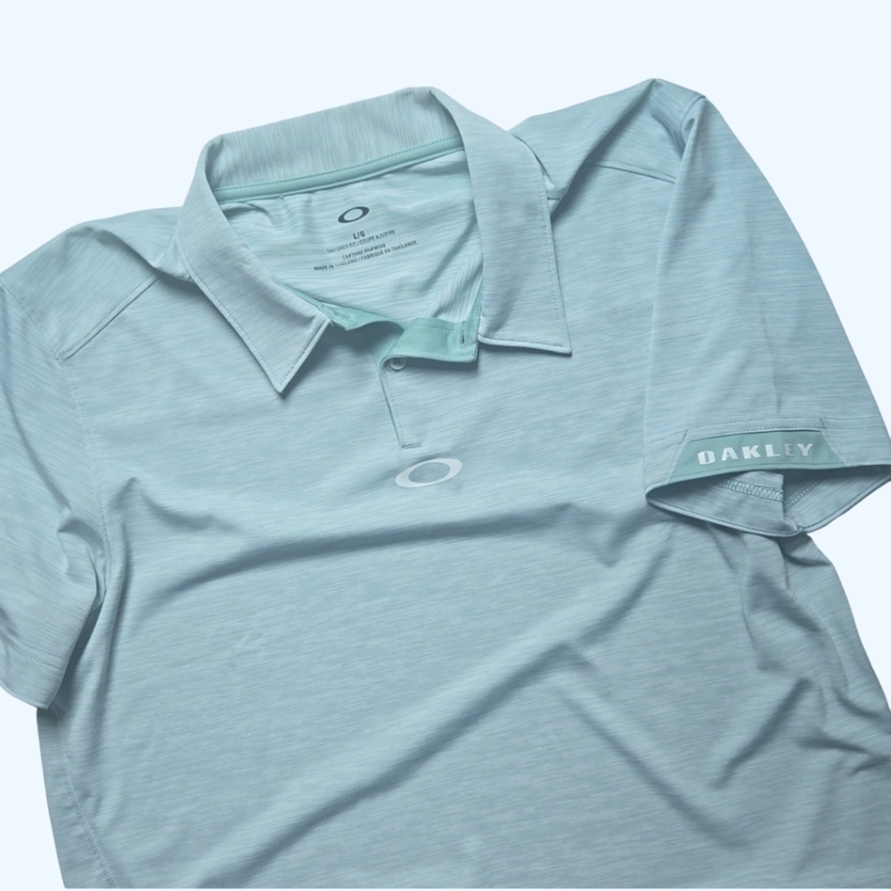 Oakley Mens Short Sleeve Polo Gulf Shirt Mint Green-Size L